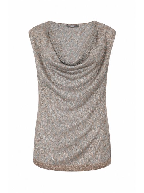 Top fluido in maglia di viscosa con lurex